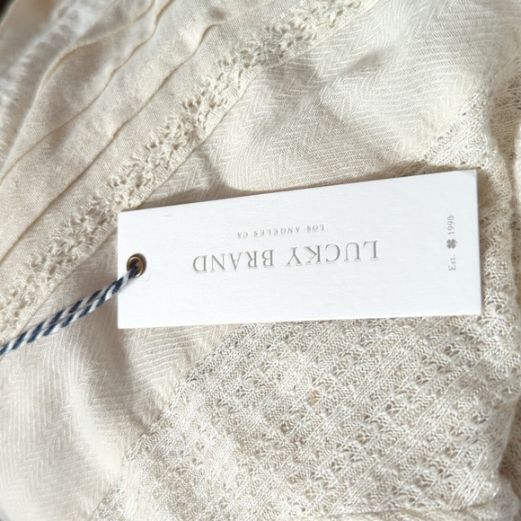 Lucky Brand Solid Woven Drop Needle Peasant - Picture 15 of 16